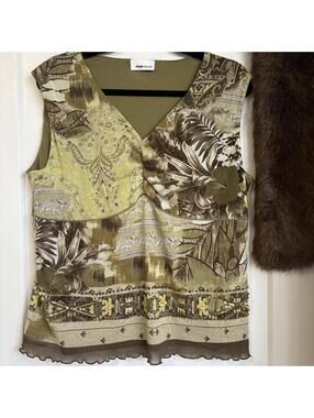 FRANK WALDER BOHO BEADED TANK